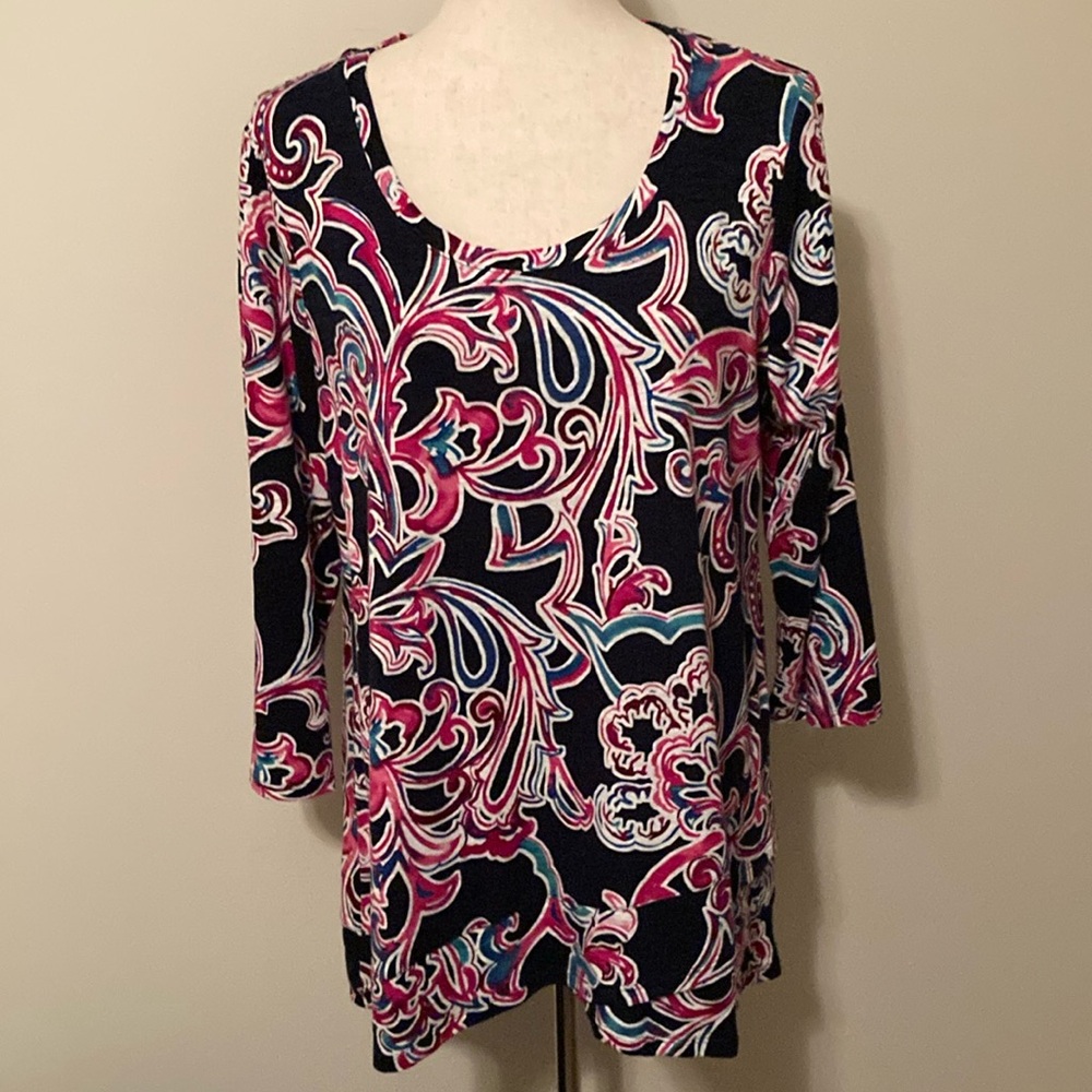 Chico’s Women's Multicolor Paisley Tunic. Chico’s size 2 (Equivalent to size 12)
